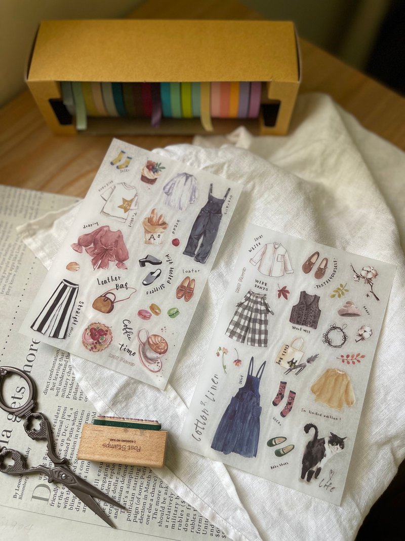 转印贴纸—小衣服two - 贴纸 - 纸 多色