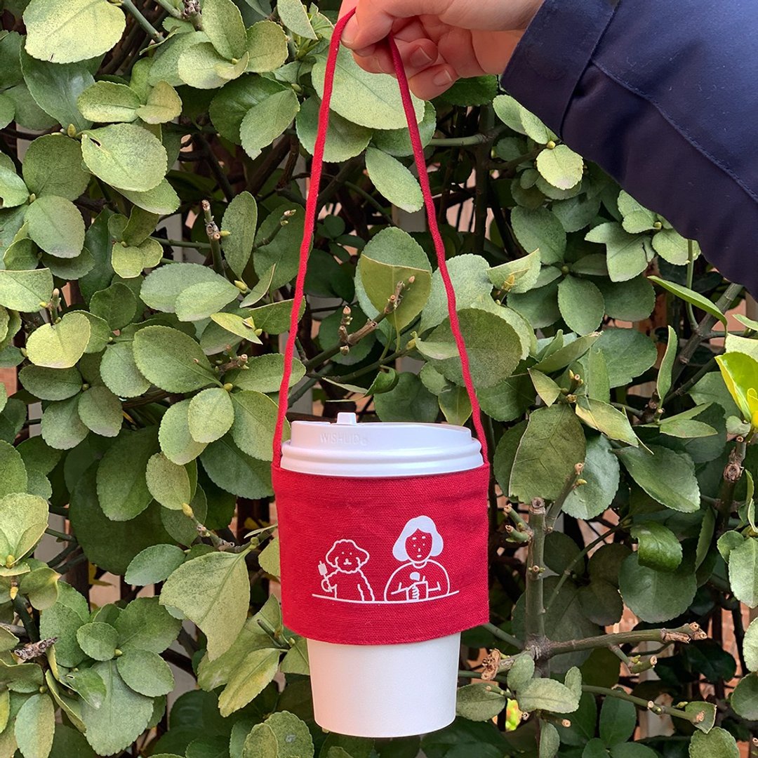 Drink Bag | Christmas edition (Red) - 随行杯提袋/水壶袋 - 棉 红色