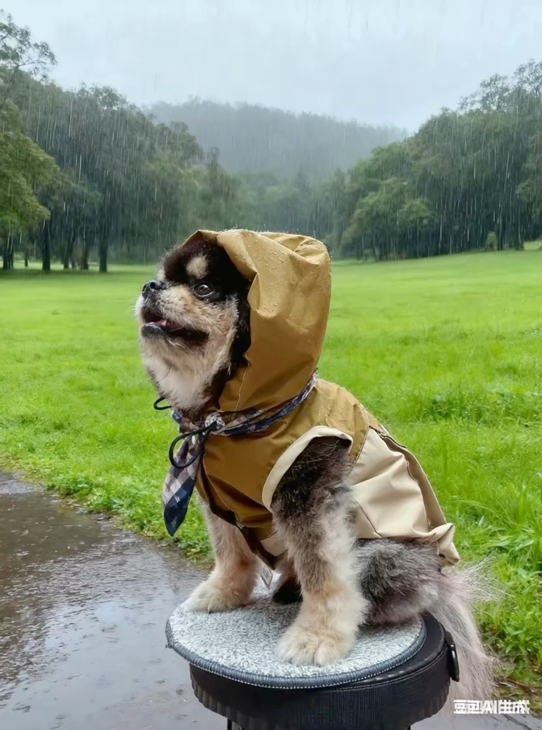 宠物防水撞色雨衣 - 衣/帽 - 防水材质 