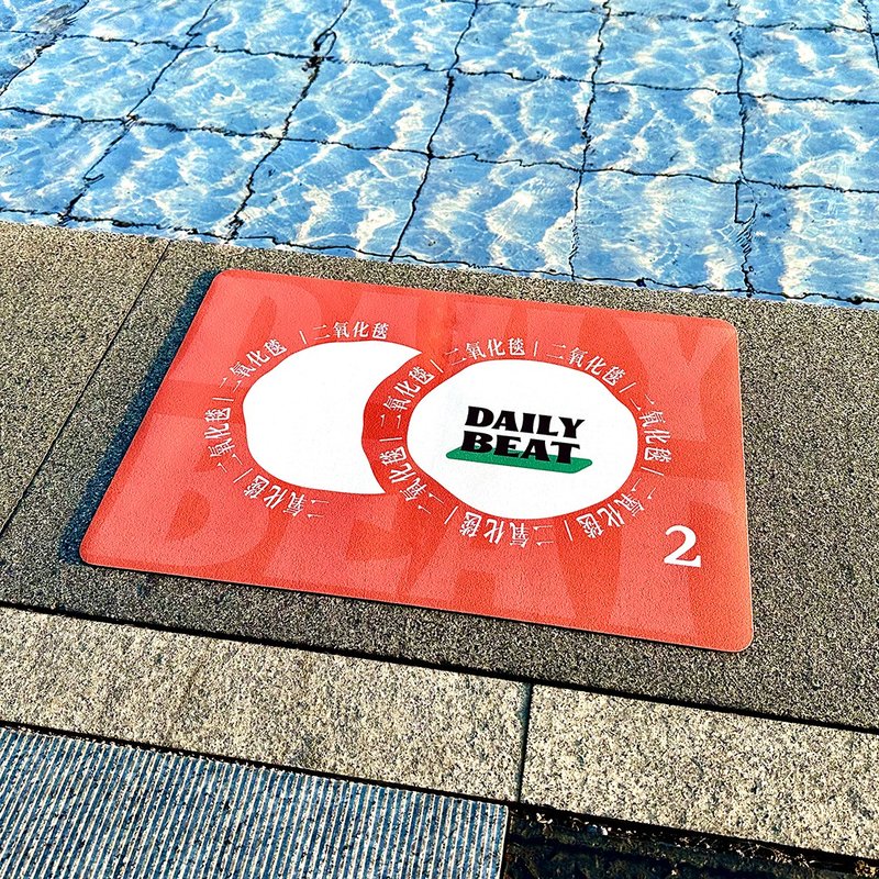 DAILY BEAT二氧化毯软硅藻土浴室防滑家用吸水地垫 - 地垫/地毯 - 聚酯纤维 橘色