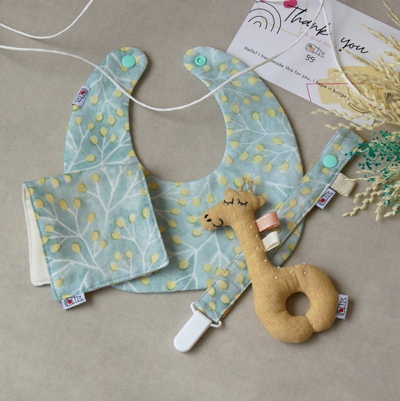 婴儿礼品套装【薄荷绿】 - 满月礼盒 - 棉．麻 多色