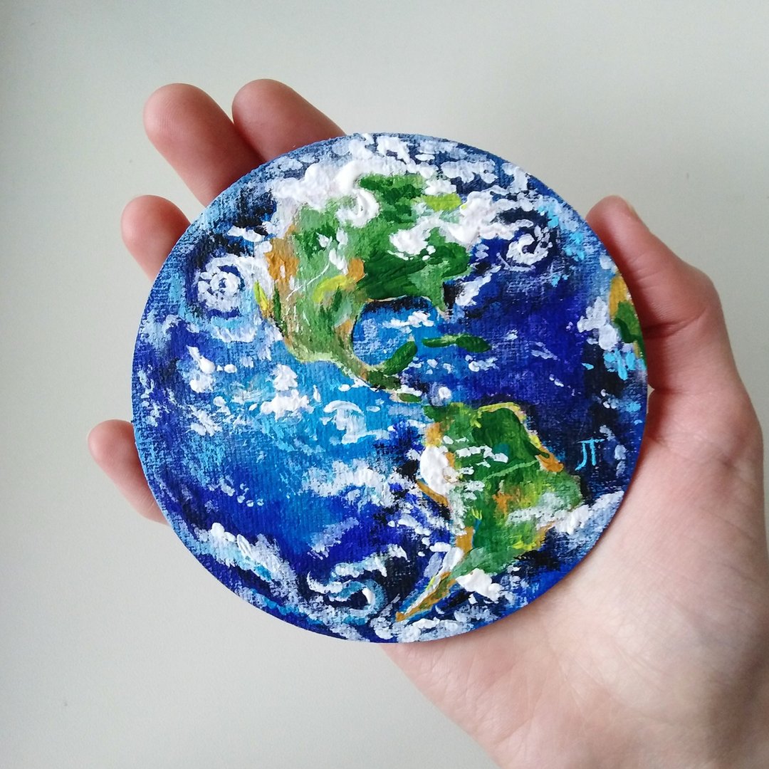 原始亚克力景观行星地球护士艺术宇宙小圆形装饰 - 墙贴/壁贴 - 其他材质 灰色
