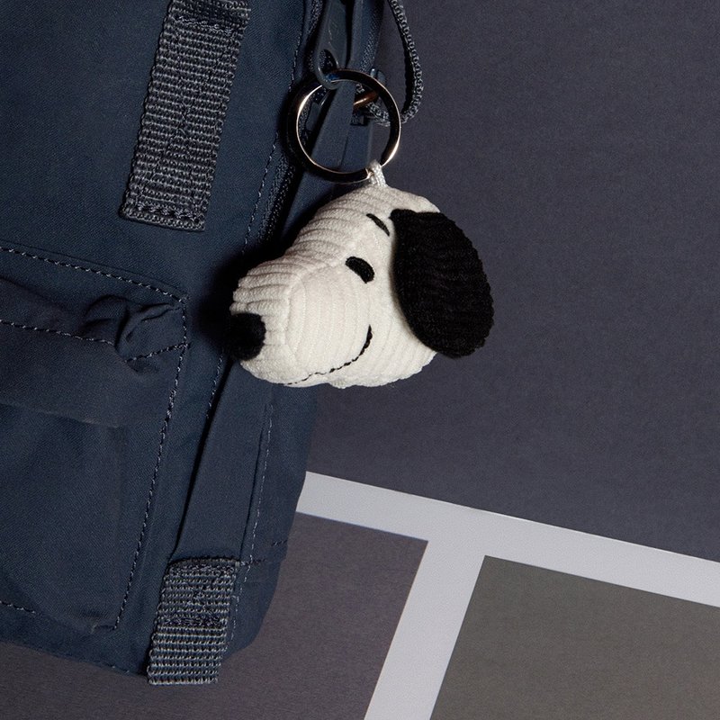 BON TON TOYS Snoopy史努比灯芯绒钥匙圈-奶油 4.5cm - 钥匙链/钥匙包 - 聚酯纤维 多色
