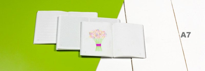 尺寸A7│超弹绳X17 │补充内册 │2本一组 - 笔记本/手帐 - 纸 