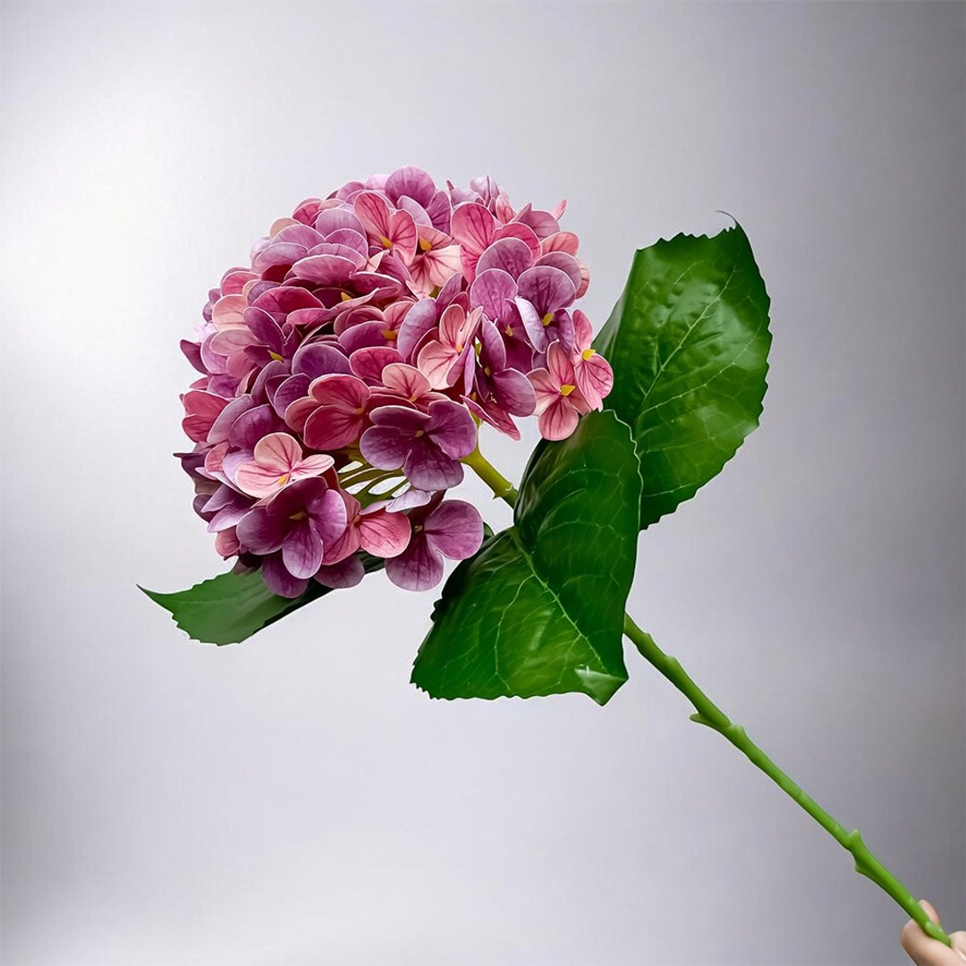 夏日京都大型绣球紫恋蝶仿真花花材 (1 入组) - 摆饰 - 塑料 黄色