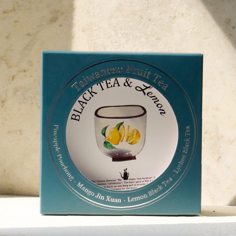 【百二岁】在地水果茶 / 香柠红茶 8入 - 茶 - 纸 蓝色