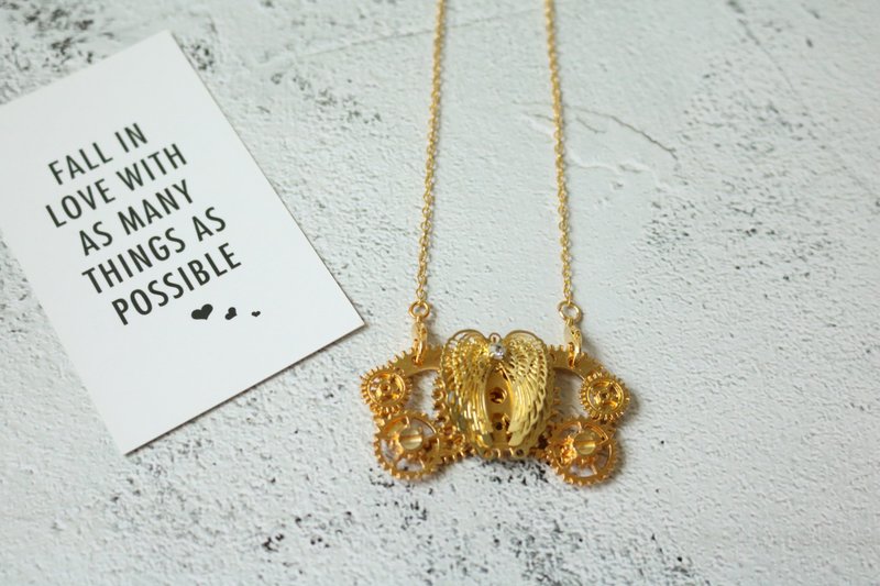 重工艺齿轮复古项链蒸汽庞克元素挂坠 - 项链 - 其他金属 金色