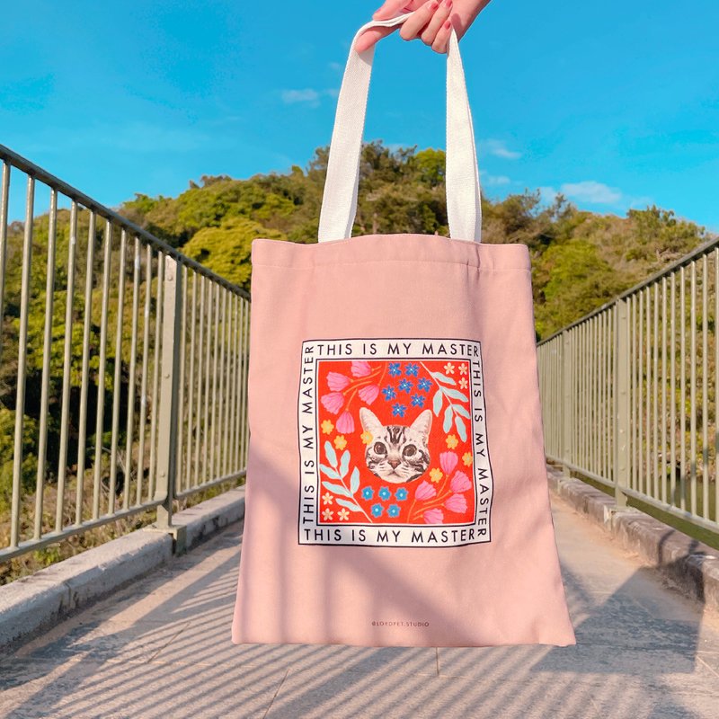 定制宠物帆布袋/ tote bag - 侧背包/斜挎包 - 棉．麻 多色