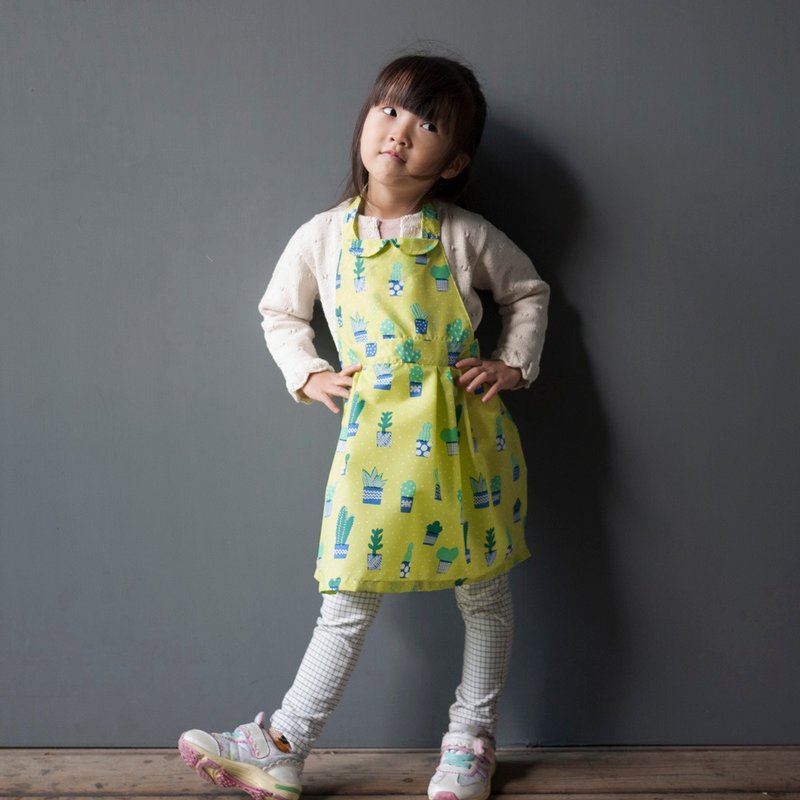 小小仙人掌黄绿色防水画画工作围裙 - 围裙 - 防水材质 绿色