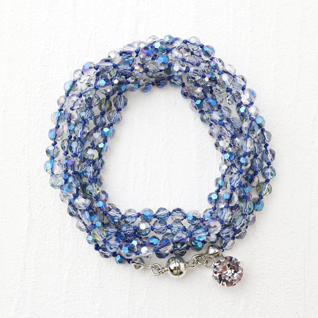 Wrap Bracelet (Blue 02) - 手链/手环 - 玻璃 蓝色