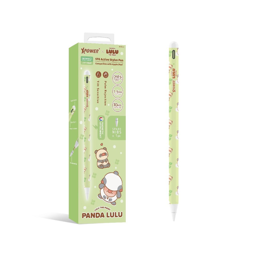 XPower x 罐头猪LuLu  ST6-L2 磁吸主动式触控笔 (iPad 专用) - 其他 - 其他金属 绿色