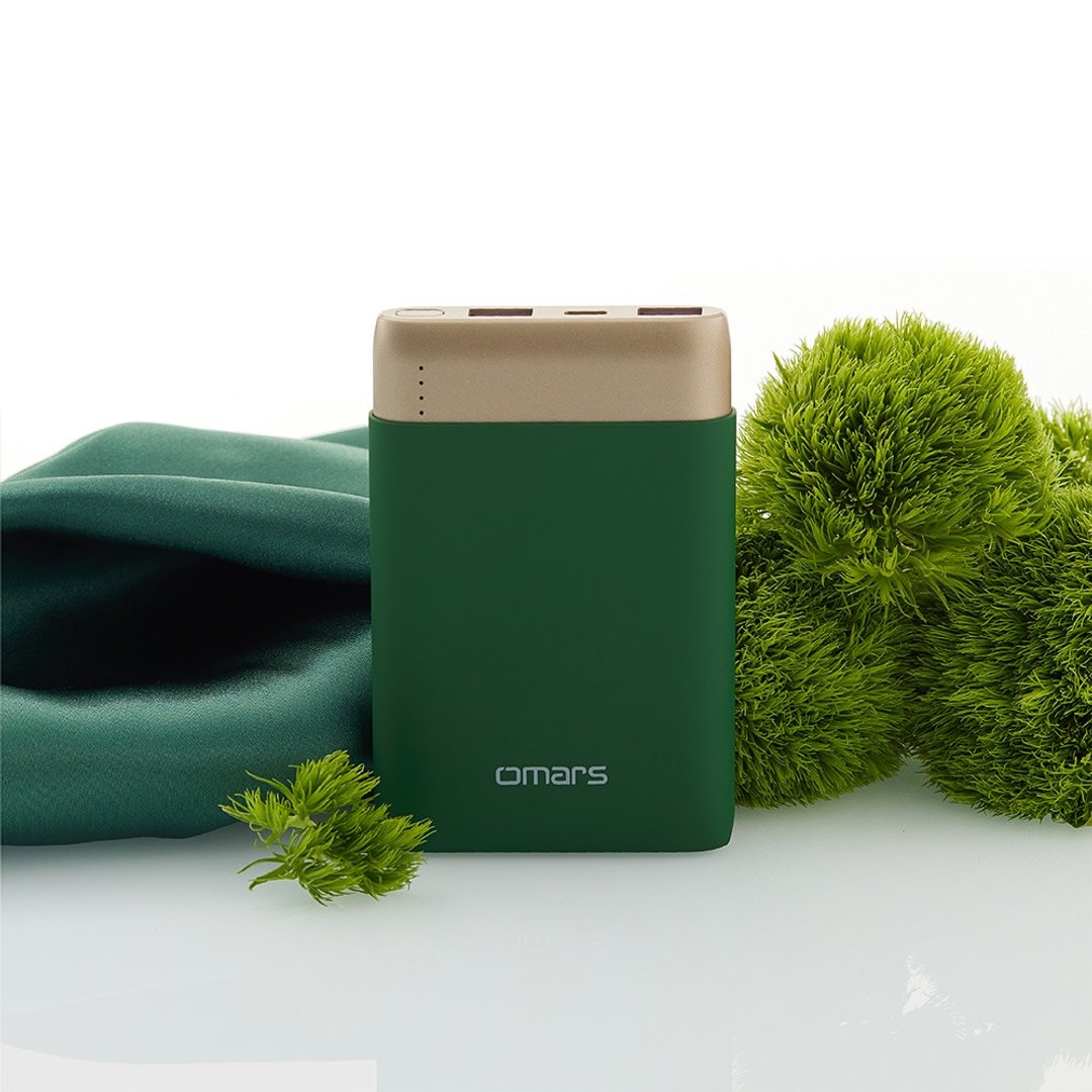 omars 炫彩系行动电源 有标示 Wh PD20W+QC3.0 快充 10000mAh-山野绿 - 充电宝/传输线 - 塑料 绿色