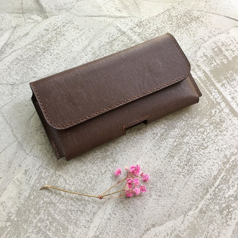 横式腰挂手机皮套 定制化订制 - 手机壳/手机套 - 真皮 咖啡色