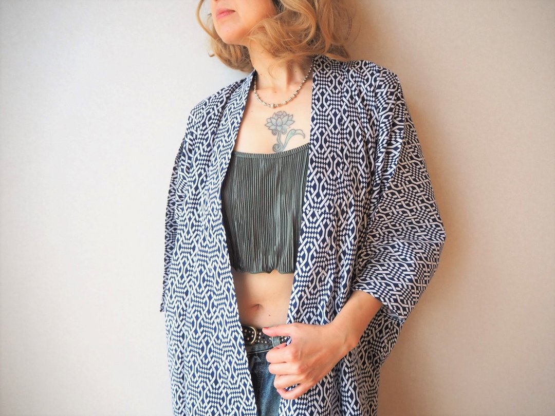 Natural Cotton 100% Yukata Kimono, Nightwear Kimono, Nemaki - 居家服/睡衣 - 棉．麻 