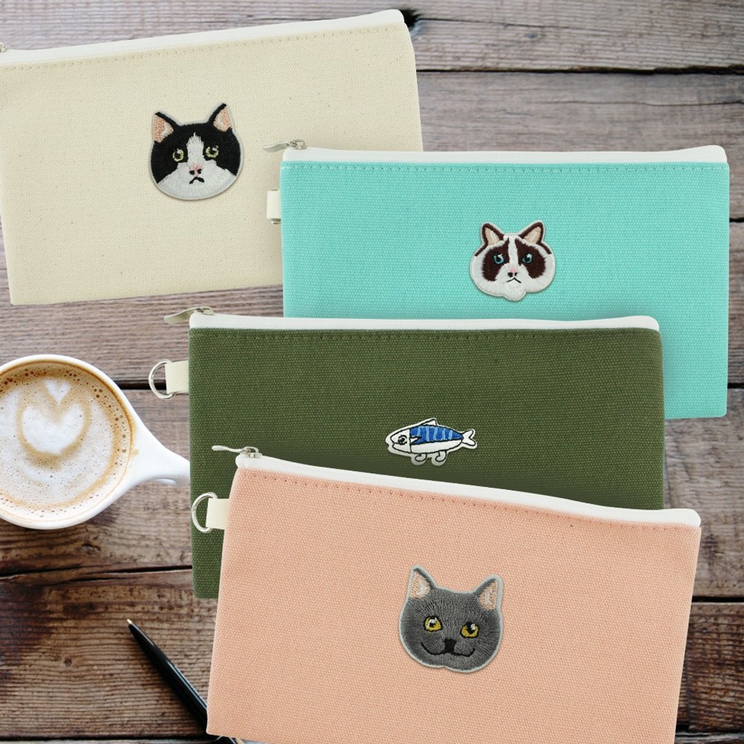【Goody Bag】经典款笔袋收纳包－Lazy Cat 福袋 4入 礼品定制 - 铅笔盒/笔袋 - 棉 多色
