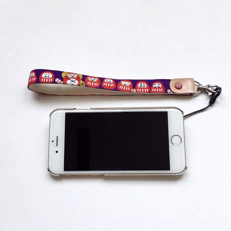 达摩 不倒翁 手机吊绳/手绳/饰品 - 挂绳/吊绳 - 棉．麻 紫色