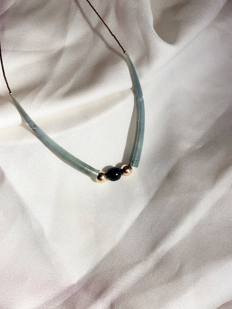 Vintage Seashell & Beads Necklace - 项链 - 贵金属 金色