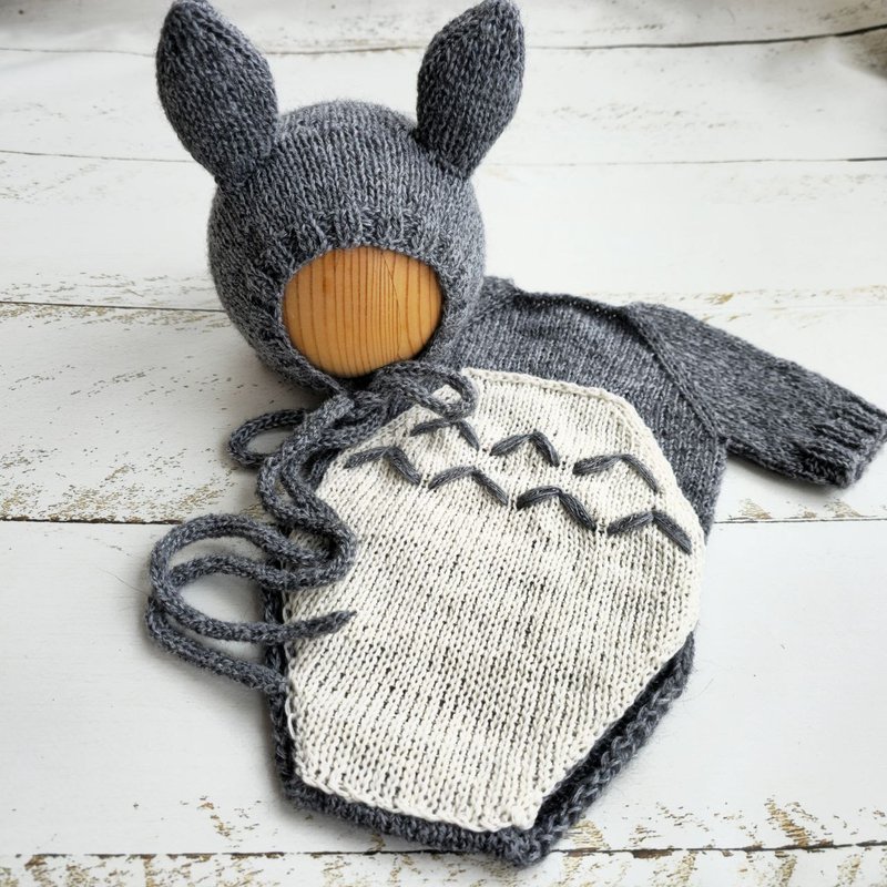 巨魔新生儿服装/新生儿拍照道具。 - 婴儿饰品 - 羊毛 灰色