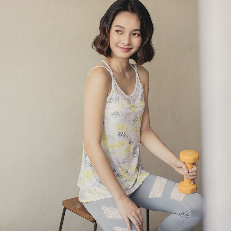 Lace Tank - Grey - 女装运动衣 - 其他人造纤维 多色