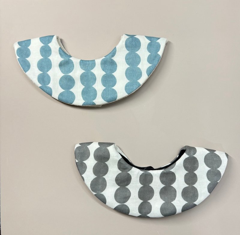 Maygo.bib 泡泡圈圈。手作围兜八层纱 - 围嘴/口水巾 - 棉．麻 白色