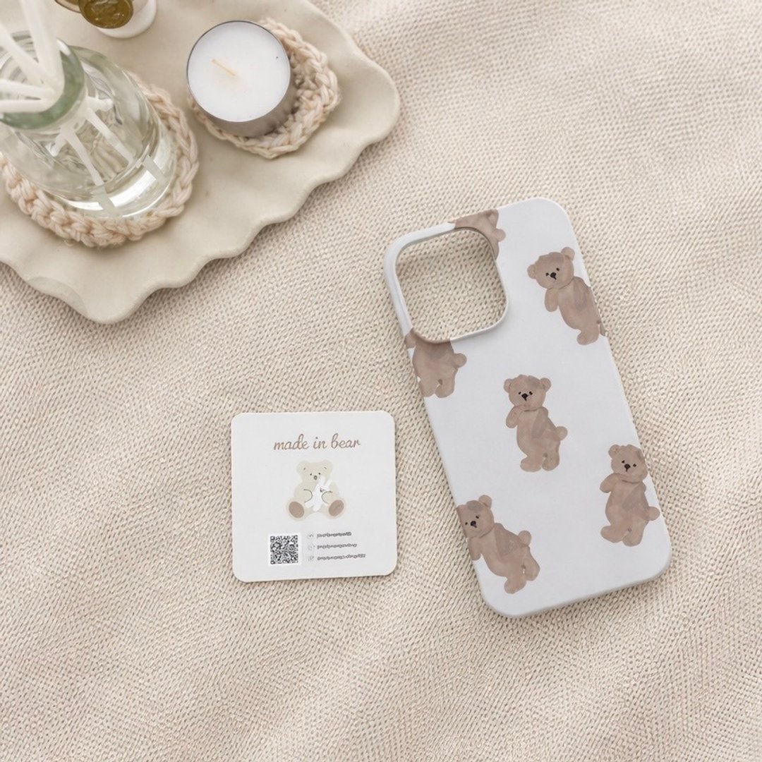 米色与熊 | made in bear (iPhone / Android 支持手机壳) - 其他 - 塑料 透明