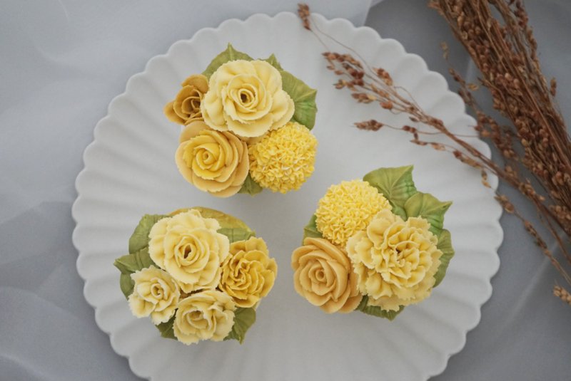 蛋糕装饰课程- 韩式豆沙挤花夏日繁花杯子蛋糕课程 - 美食 - 新鲜食材 