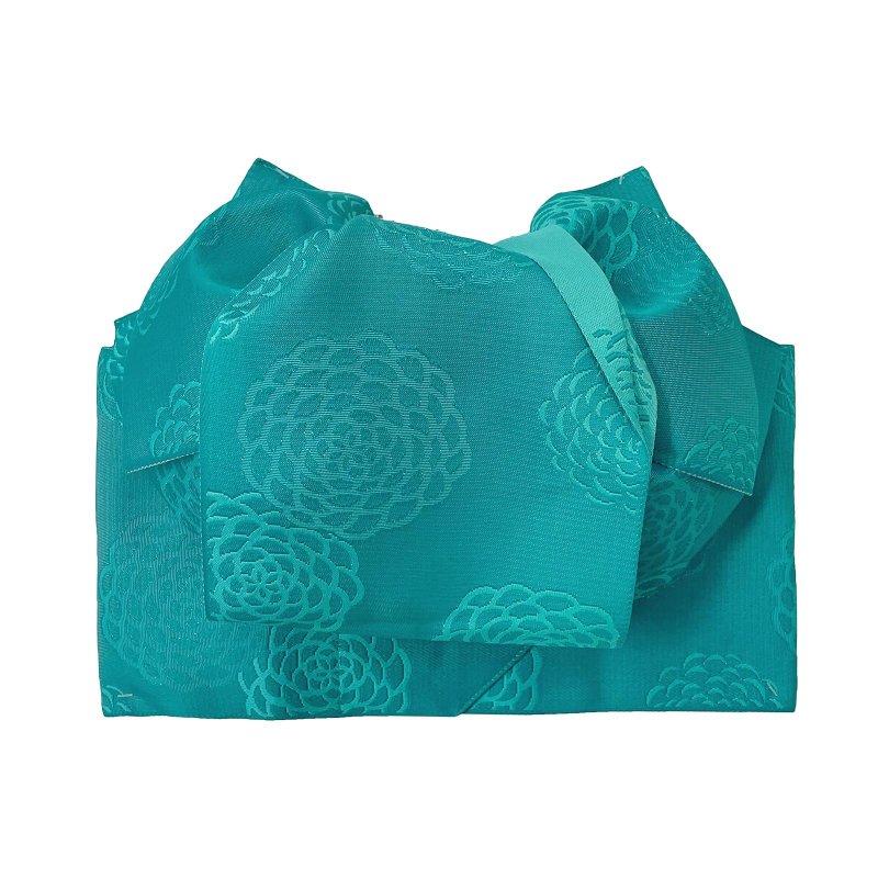 日本制 一体成型 魔术贴 蝴蝶结 浴衣 和服 腰封 绿松石色 - 皮带/腰带 - 其他材质 绿色