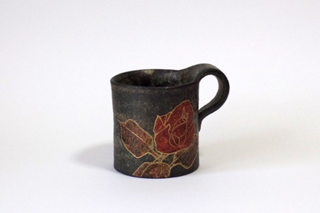 Mug 薔薇 gold color - 咖啡杯/马克杯 - 陶 