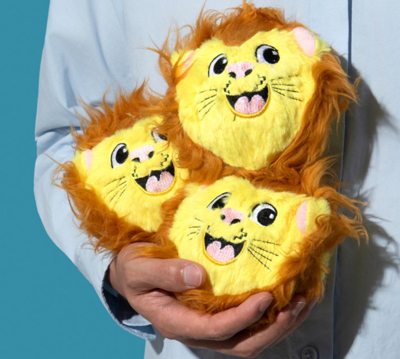 【狮子刺球】宠物发声陪伴/磨牙益智玩具 - 玩具 - 其他材质 黄色