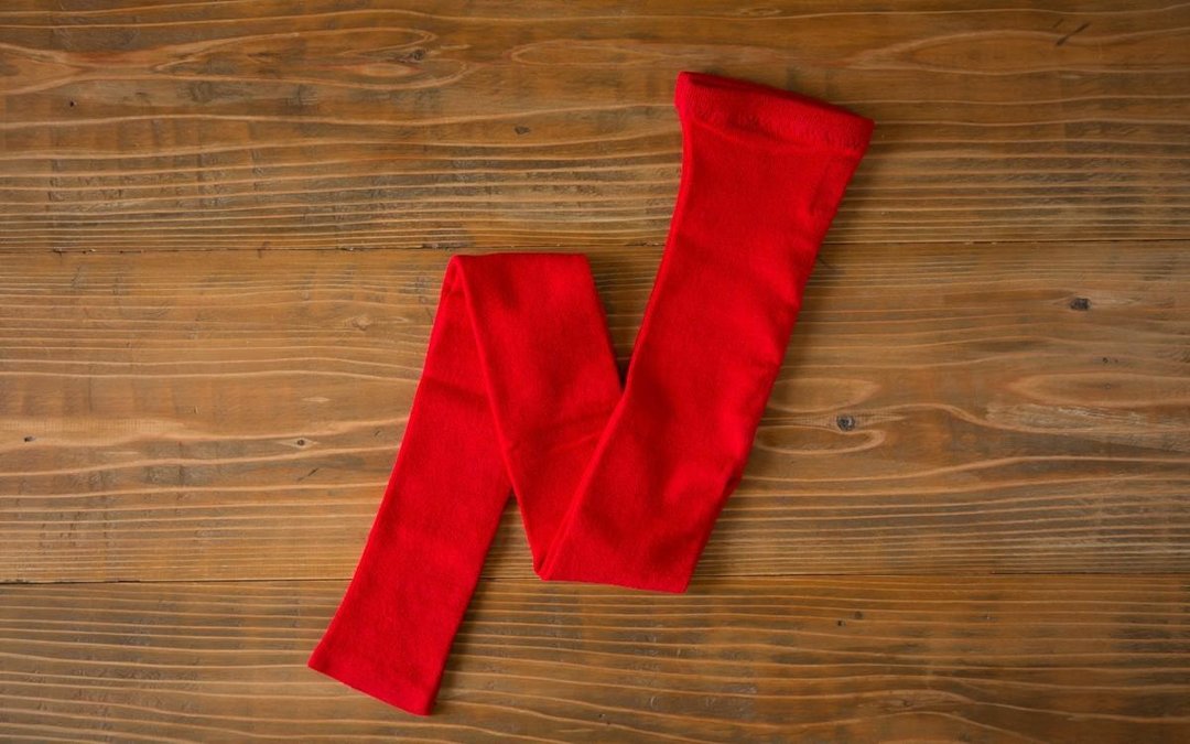 Linen knit leggings (red) one size fits all - 其他 - 棉 红色