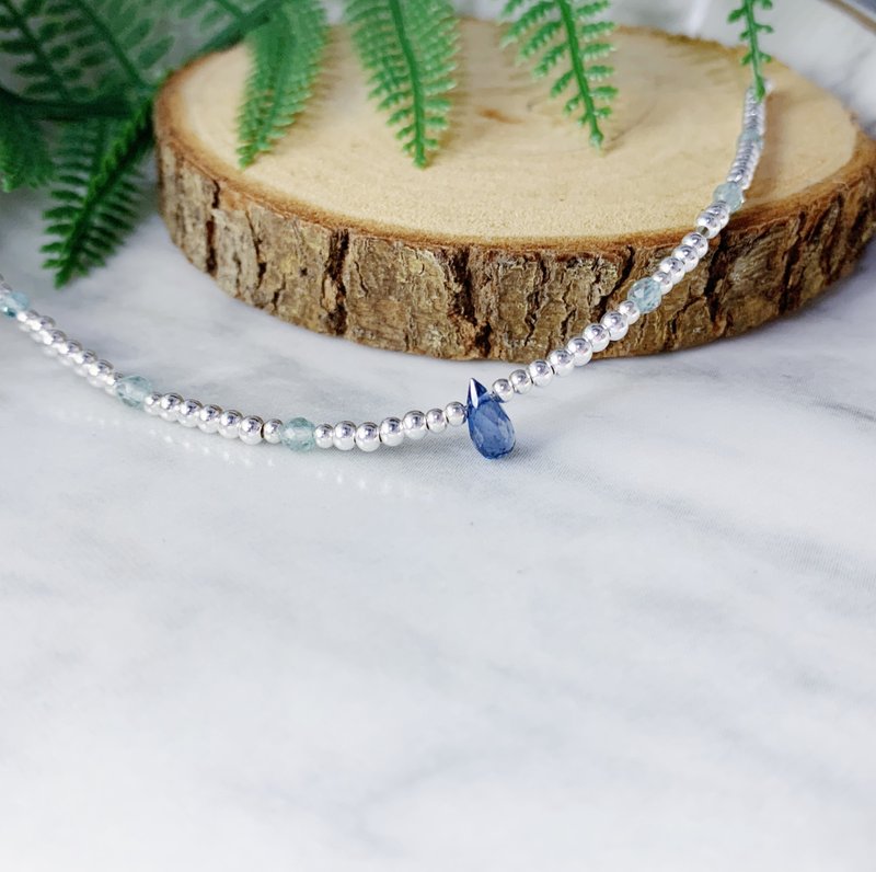 MH纯银轻珠宝系列_蓝晶石 - 手链/手环 - 纯银 蓝色