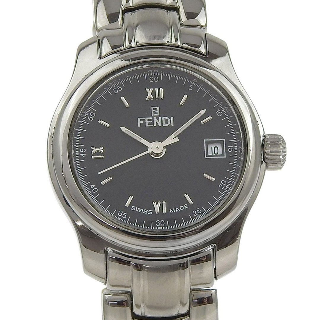 【日本直运】FENDI Orologi 手表 210L 不锈钢 石英 指针式显示 黑色表盘 女仕【二手】 - 女表 - 不锈钢 黑色