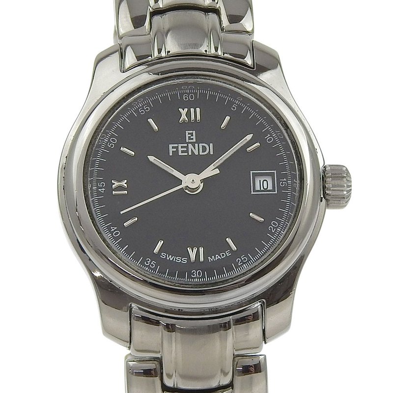 【日本直运】FENDI Orologi 手表 210L 不锈钢 石英 指针式显示 黑色表盘 女仕【二手】 - 女表 - 不锈钢 黑色