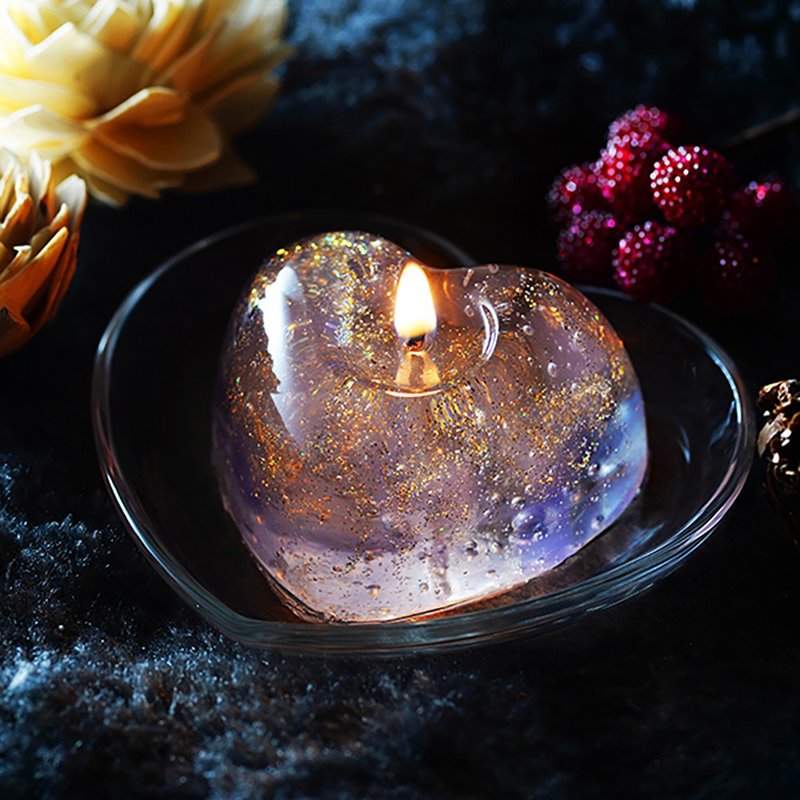 Mysterious candles that change color | 3C candle HEART - 蜡烛/烛台 - 蜡 粉红色