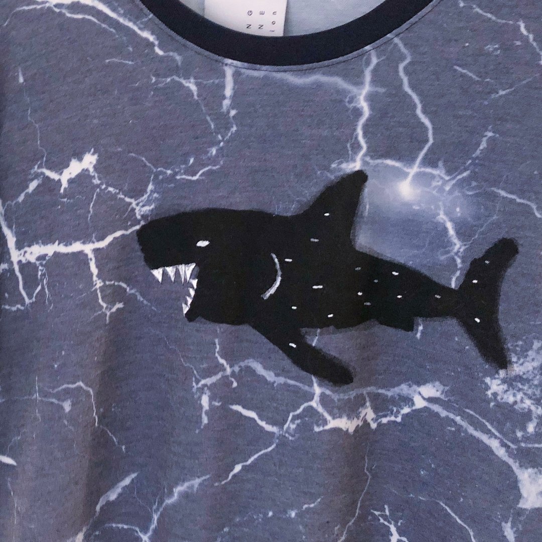 Naughty Shark / Top T-shirt - 女装 T 恤 - 聚酯纤维 蓝色