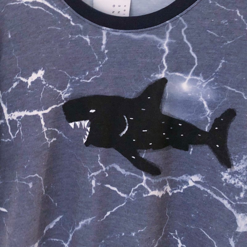 Naughty Shark / Top T-shirt - 女装 T 恤 - 聚酯纤维 蓝色
