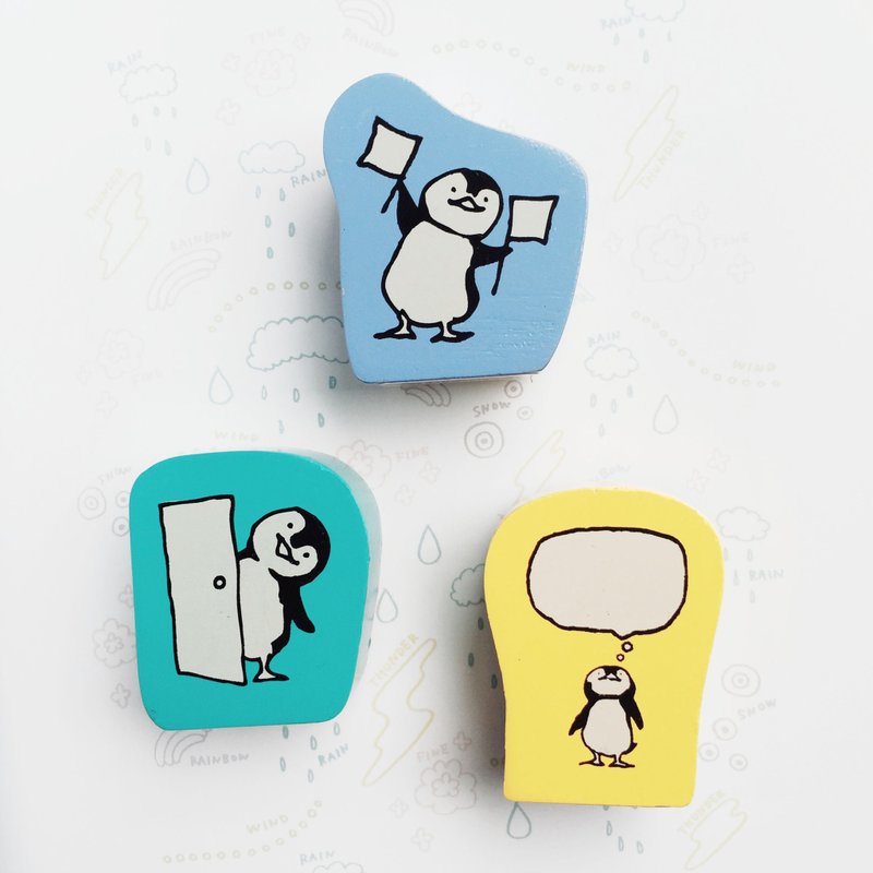 日本Kodomo企鹅系小印章-共15款 - 印章/印台 - 橡胶 多色
