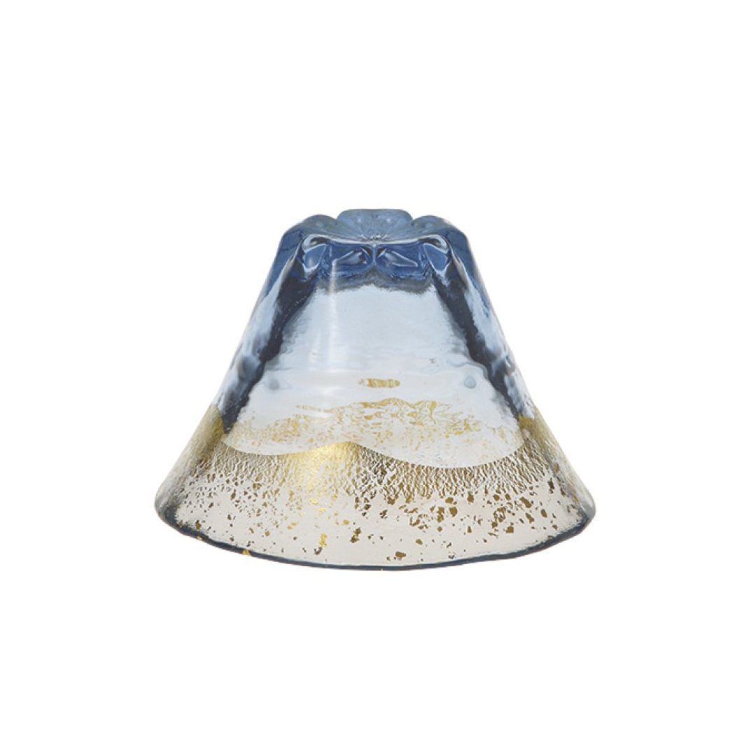 Toyo Sasaki Glass Fujimi Sakura Sake Cup Indigo Gold Leaf Can only be shipped to Taiwan - 酒杯/酒器 - 玻璃 蓝色