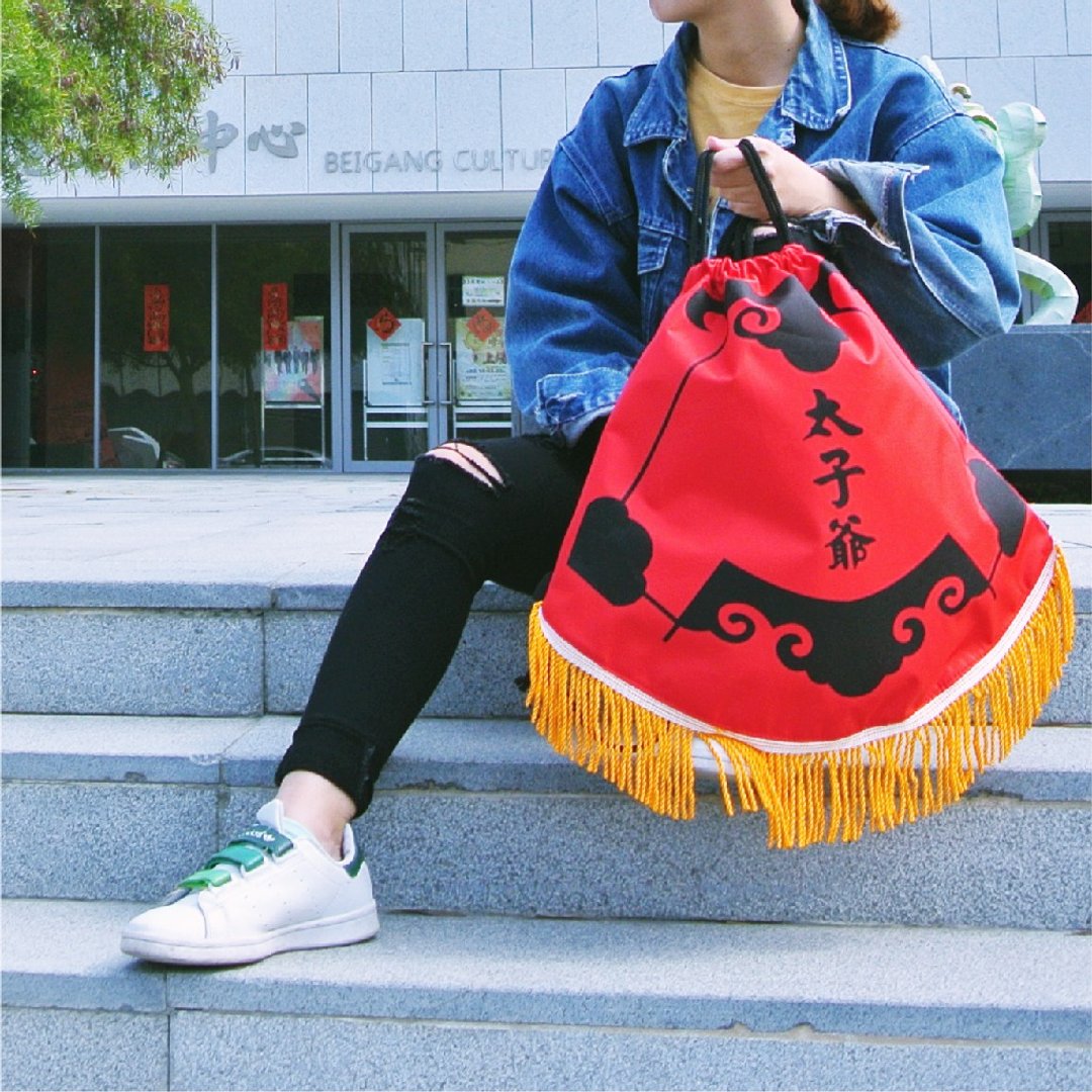太子束口后背包 - 束口袋双肩包 - 其他人造纤维 红色