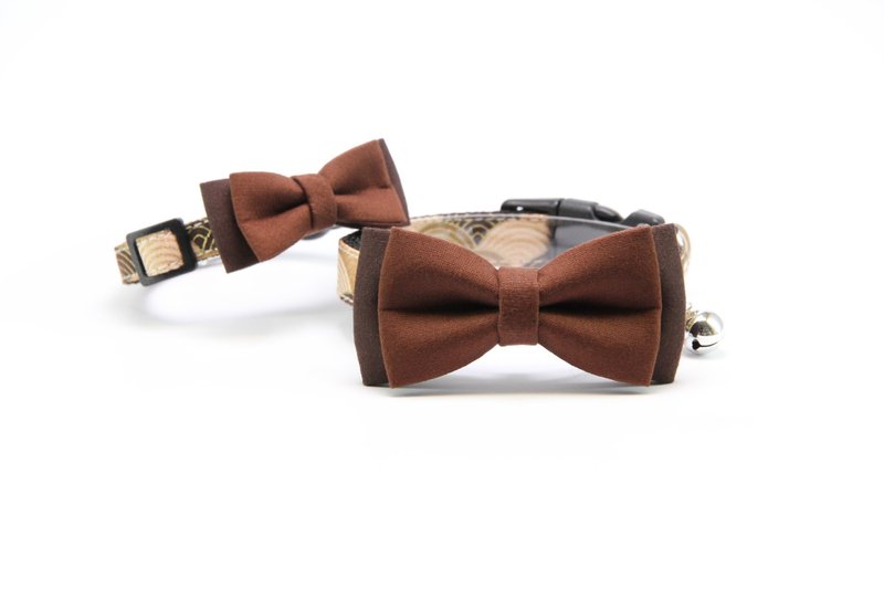 【日式领结颈圈】茶色 Bowtie - 毛小孩幸福配件 - 项圈/牵绳 - 其他材质 