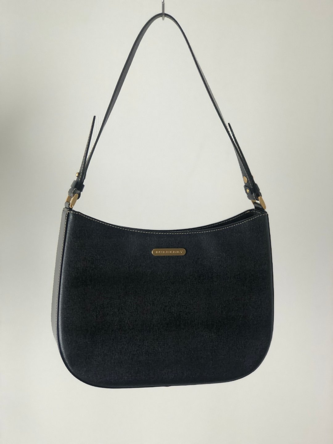 【日本直送，名牌二手包装】BURBERRY单肩包黑logo皮革复古复古老gua4zc - 侧背包/斜挎包 - 真皮 黑色