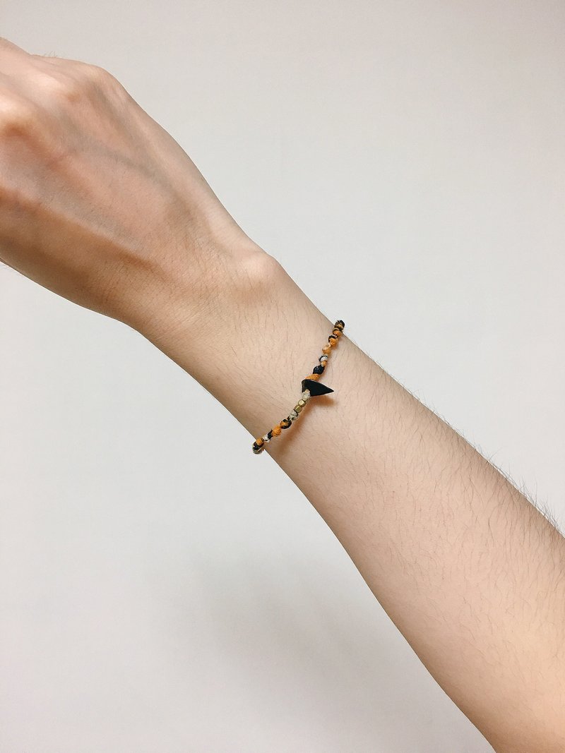 黄黑点点 手环 - 手链/手环 - 棉．麻 橘色