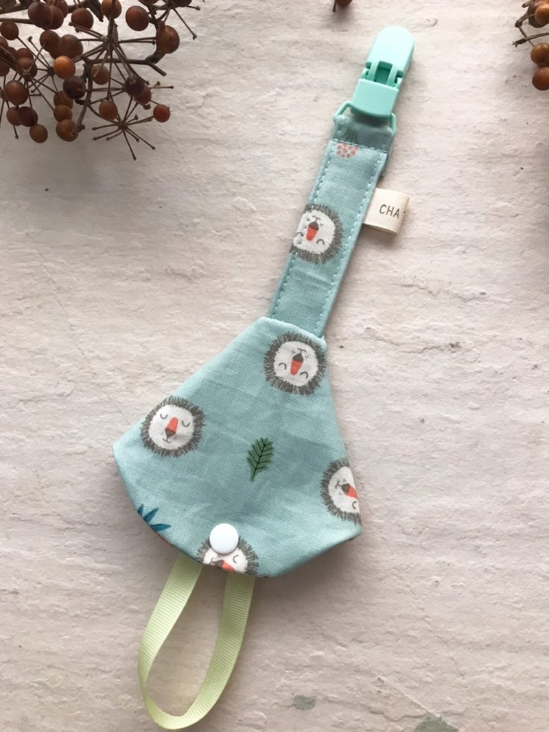 沈睡的小狮     手工纯棉奶嘴链+保护套组 - 围嘴/口水巾 - 棉．麻 绿色