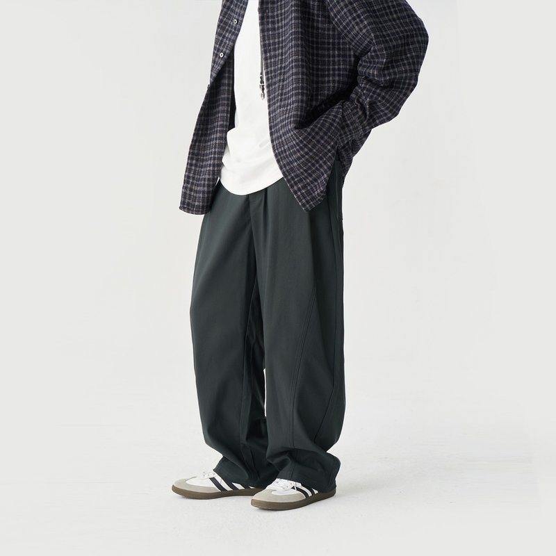 TopBasics 通勤弯刀裤 - 男士长裤 - 棉．麻 灰色