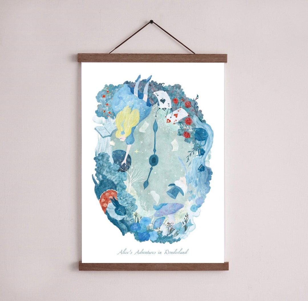 插画海报 - 爱丽丝梦游仙境 - 海报/装饰画/版画 - 纸 