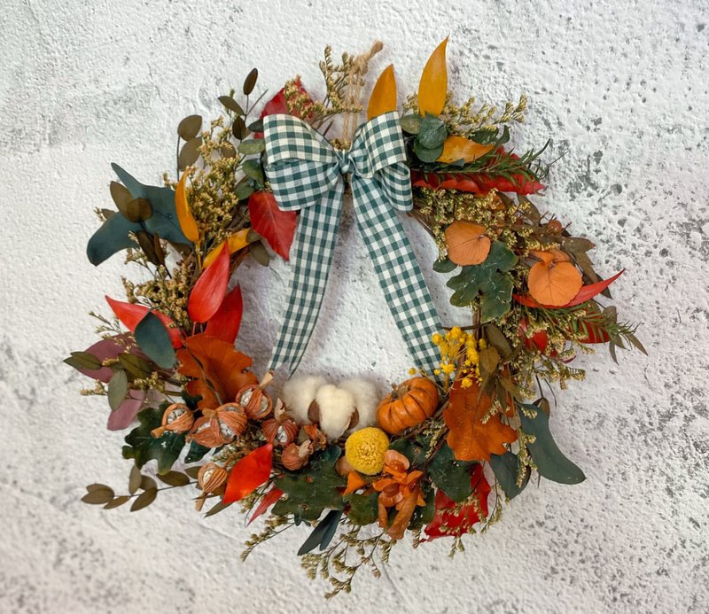 永生雪松圣诞花圈  松果圣诞花圈 圣诞装饰 圣诞礼物 - 干燥花/捧花 - 植物．花 绿色