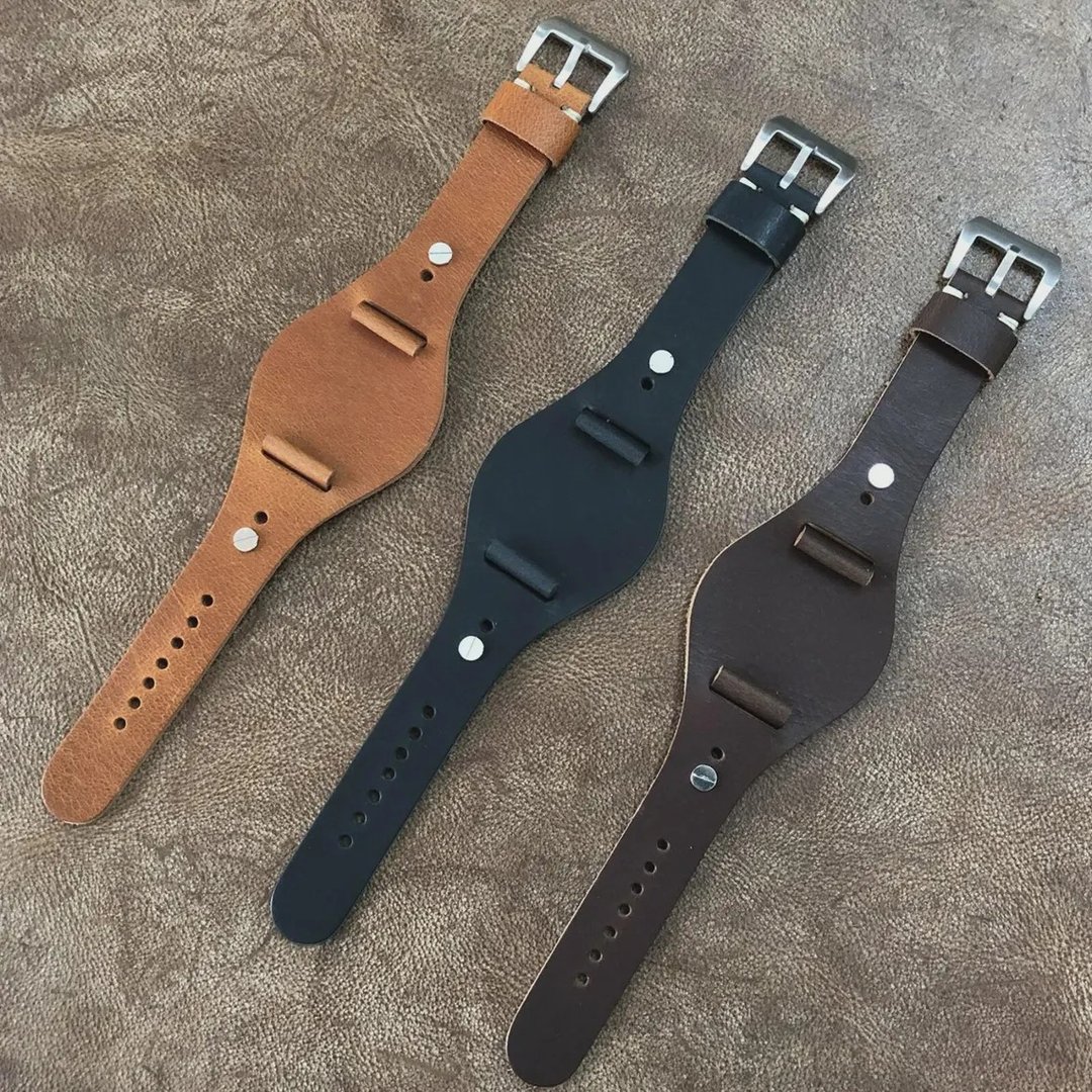 Timeless Watchband 军表风特制加长男生真皮表带 18/20/22/24MM - 表带 - 真皮 多色