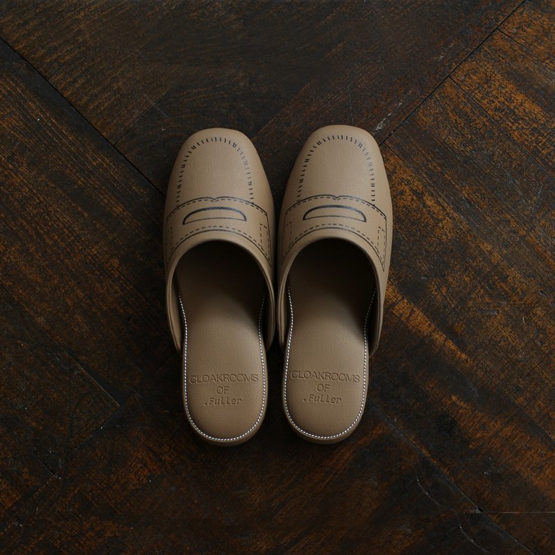 CLOAKROOMS OF .Fuller 室内拖鞋 乐福鞋LOAFER-卡其 - 室内拖鞋 - 人造皮革 卡其色