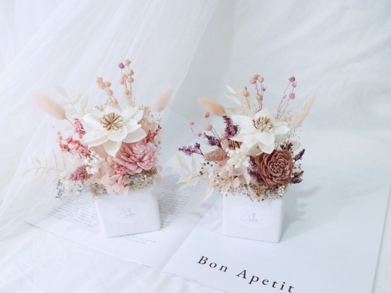 sᴏᴍᴇ ᴛɪᴍᴇ 扩香干燥花盆  居家摆设 开幕花礼 生日礼物 - 干燥花/捧花 - 植物．花 粉红色