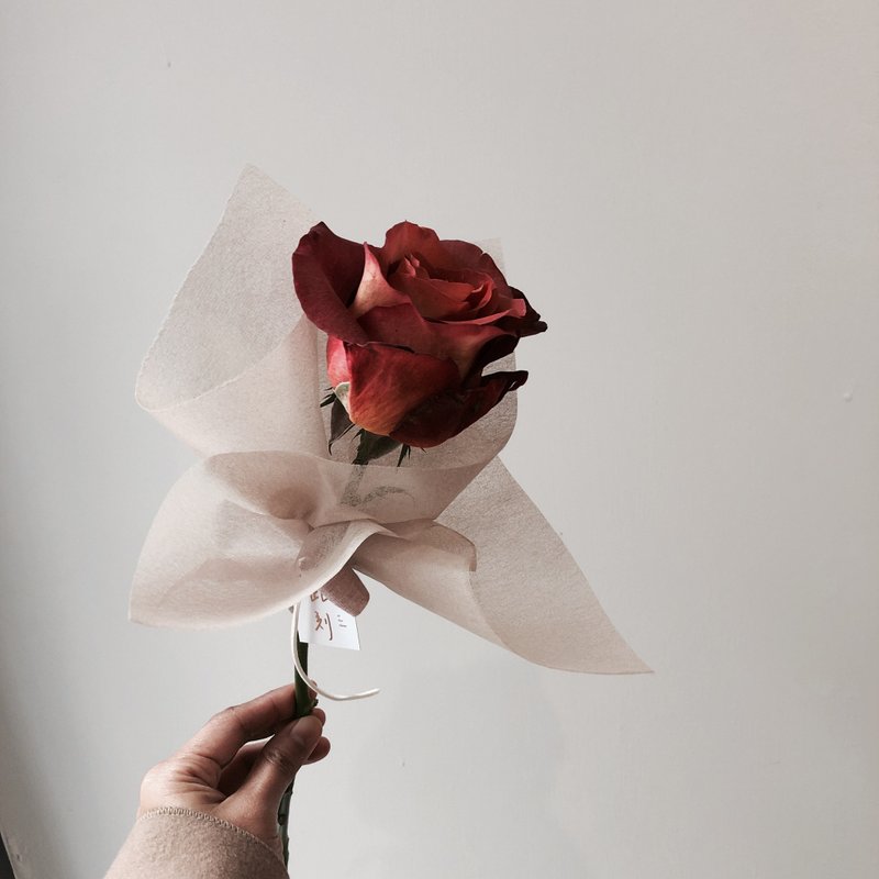 Exclusive To You 单支花束 裸色系 - 干燥花/捧花 - 植物．花 粉红色